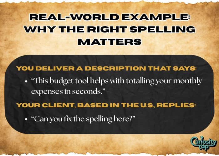 Totalling or Totaling