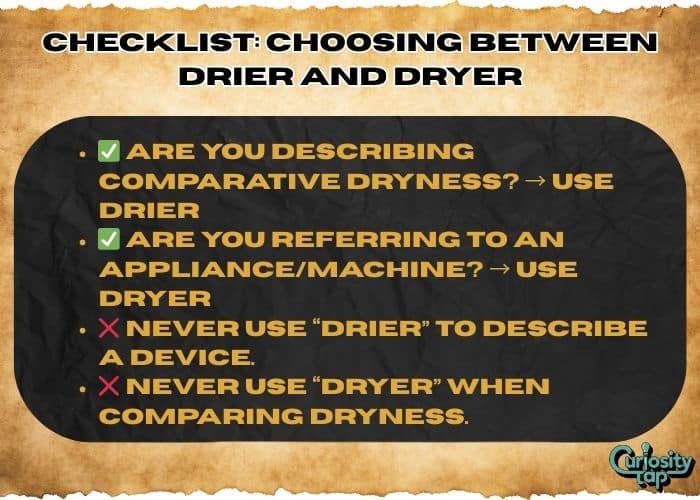 Drier or Dryer